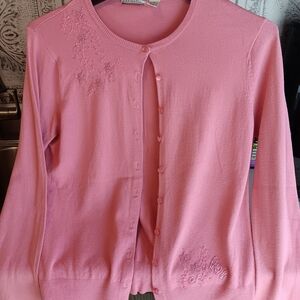 Maurices Pink Floral Cardigan